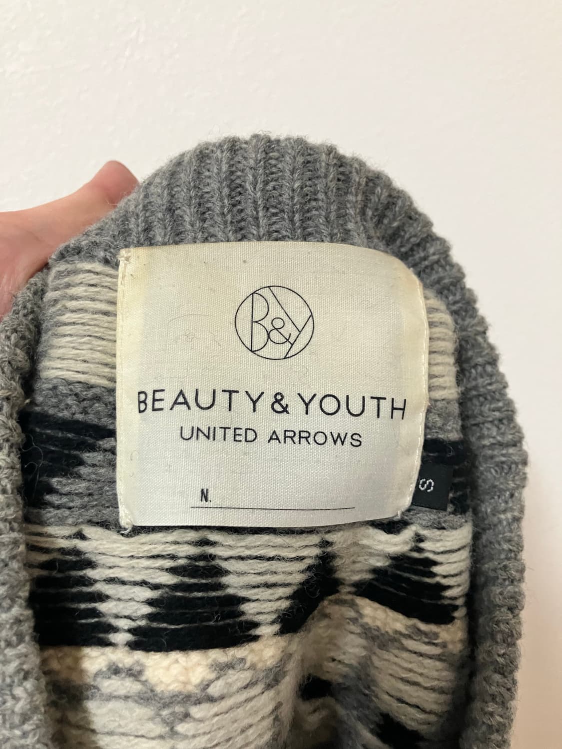 United Arrows 울100 니트 남성S (남녀공용) 상품이미지5
