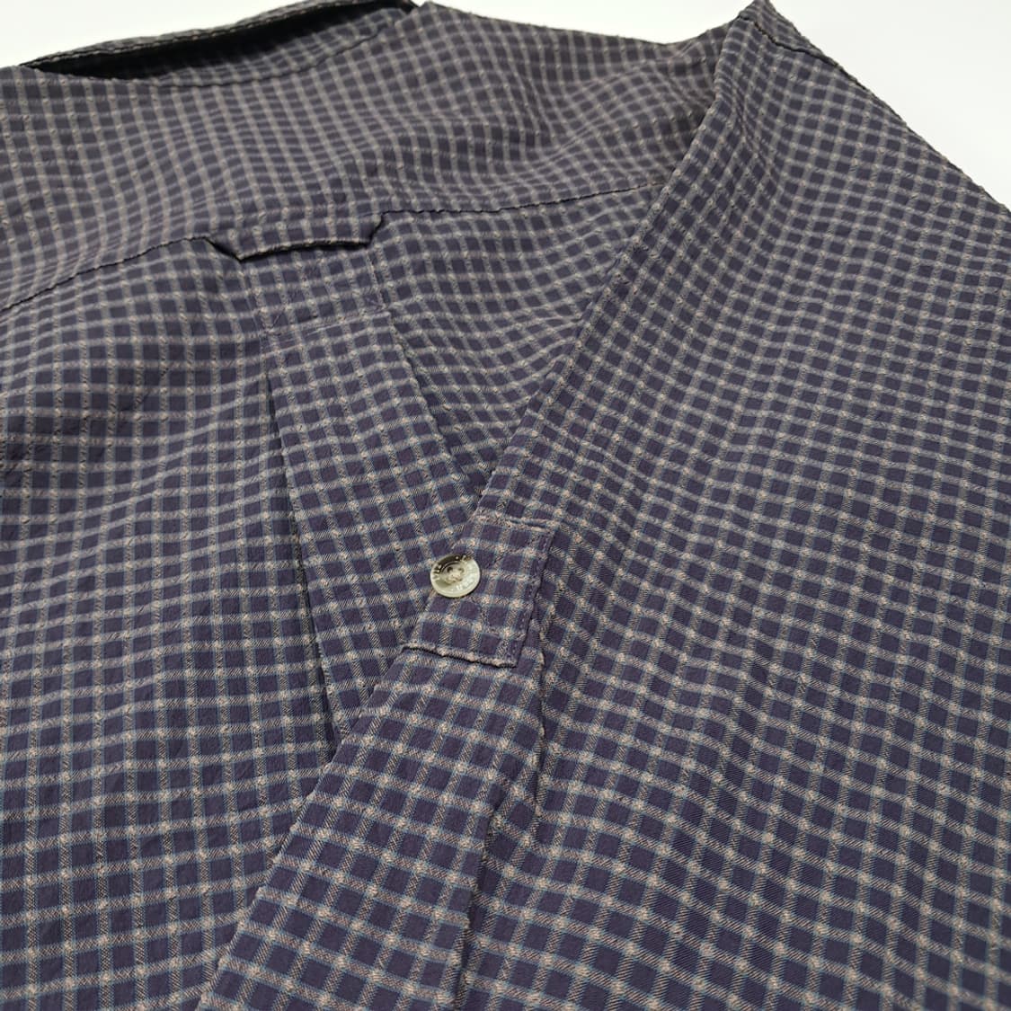 CL879 M 엘엘빈 90s 올드네이비 스몰 체크 시어서커 셔츠 남방 상품이미지6