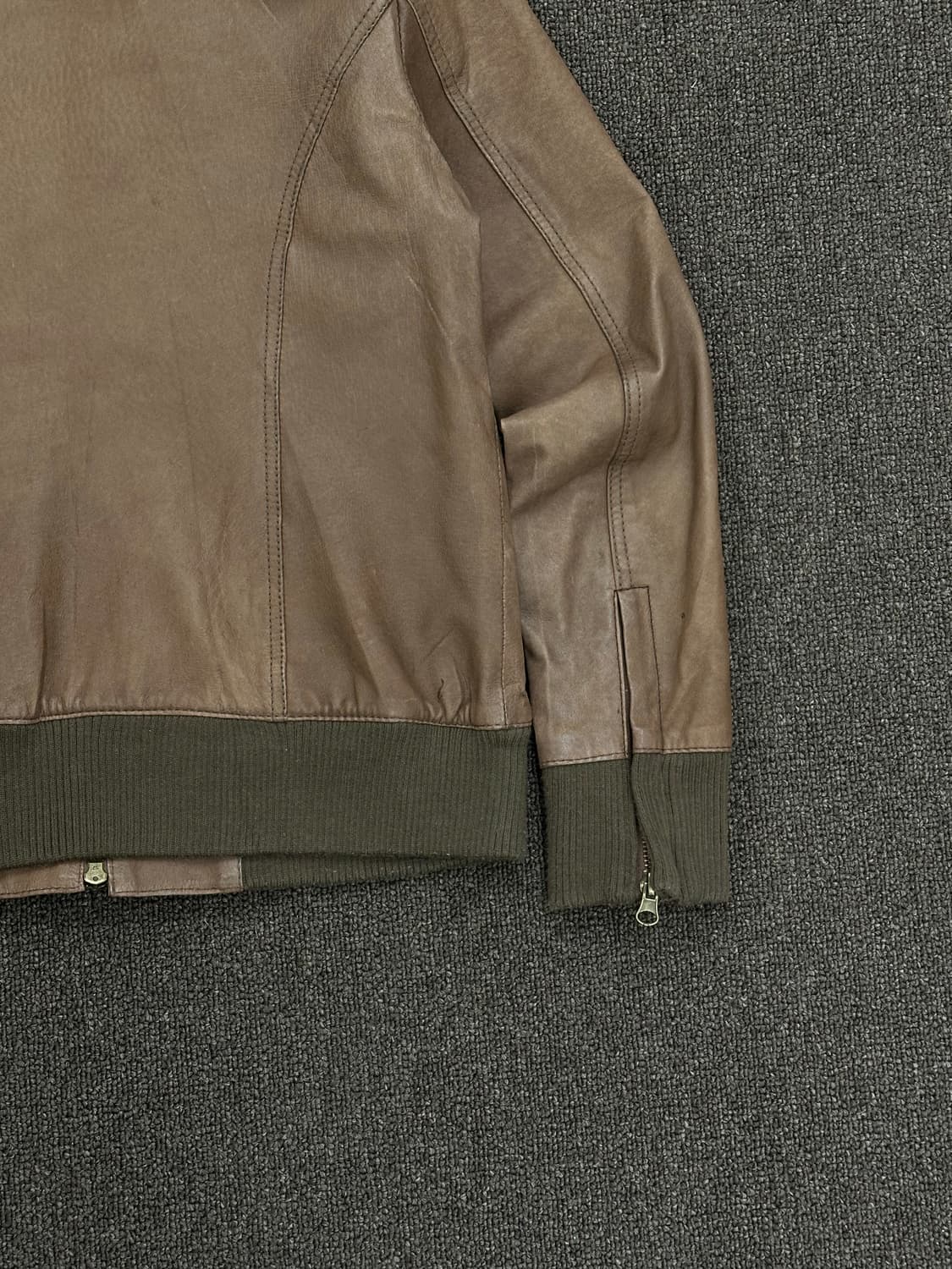 2)mystic 빈티지 여성 브라운 레더 자켓 상품이미지5