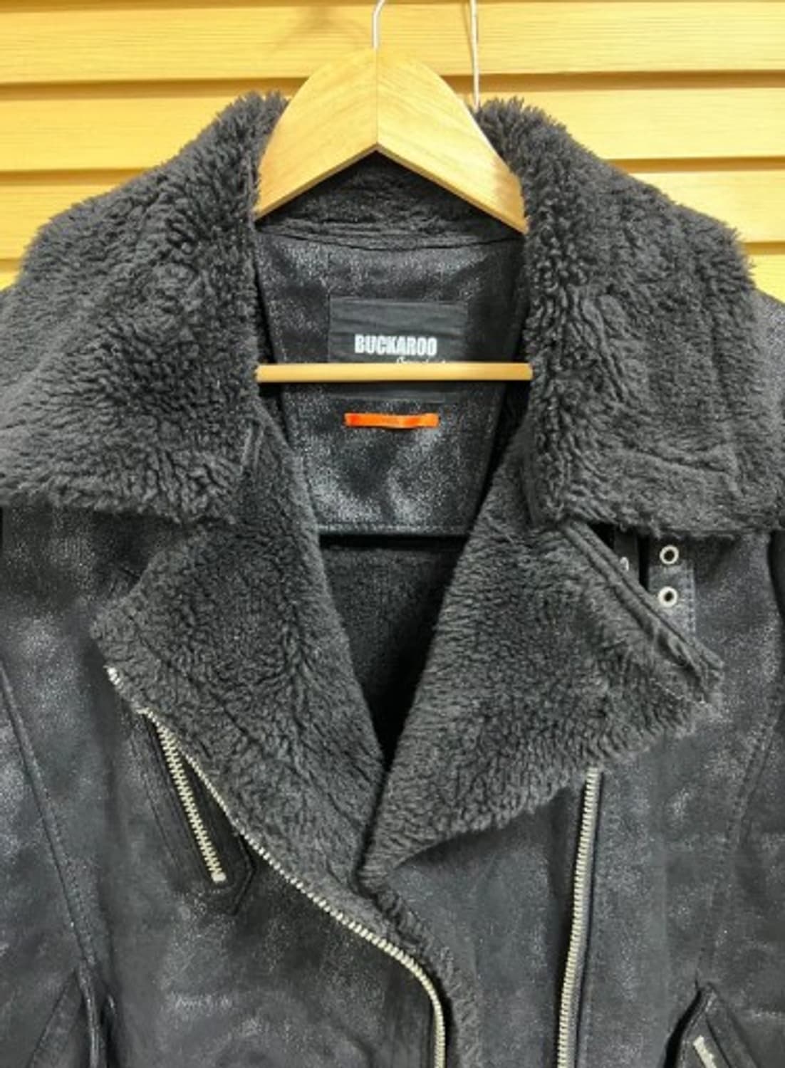 버커루 여성 인조양털무스탕하프코트 상품이미지1