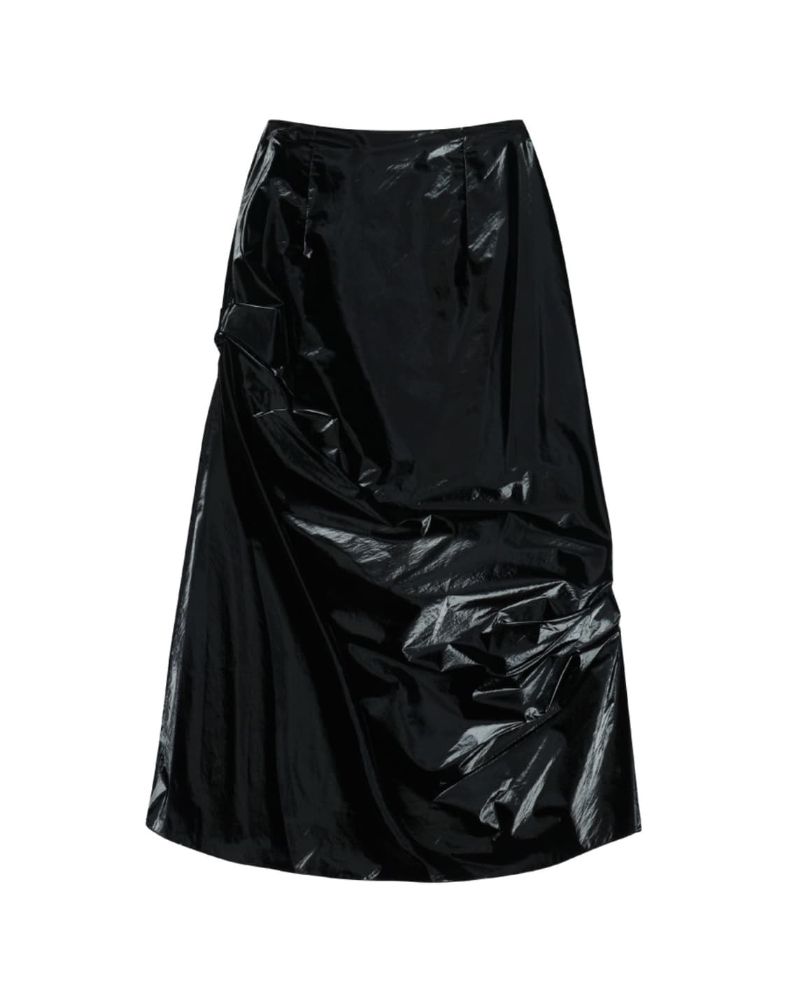 쓰리투에이티 UNBALANCED SHIRRING SKIRT BLACK M 상품이미지2