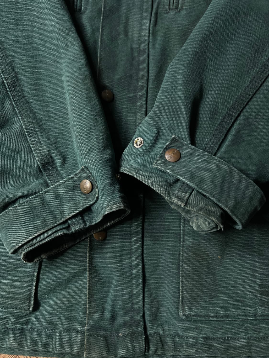 [L]칼하트 USA 헌터그린 캔버스 워크자켓 상품이미지5