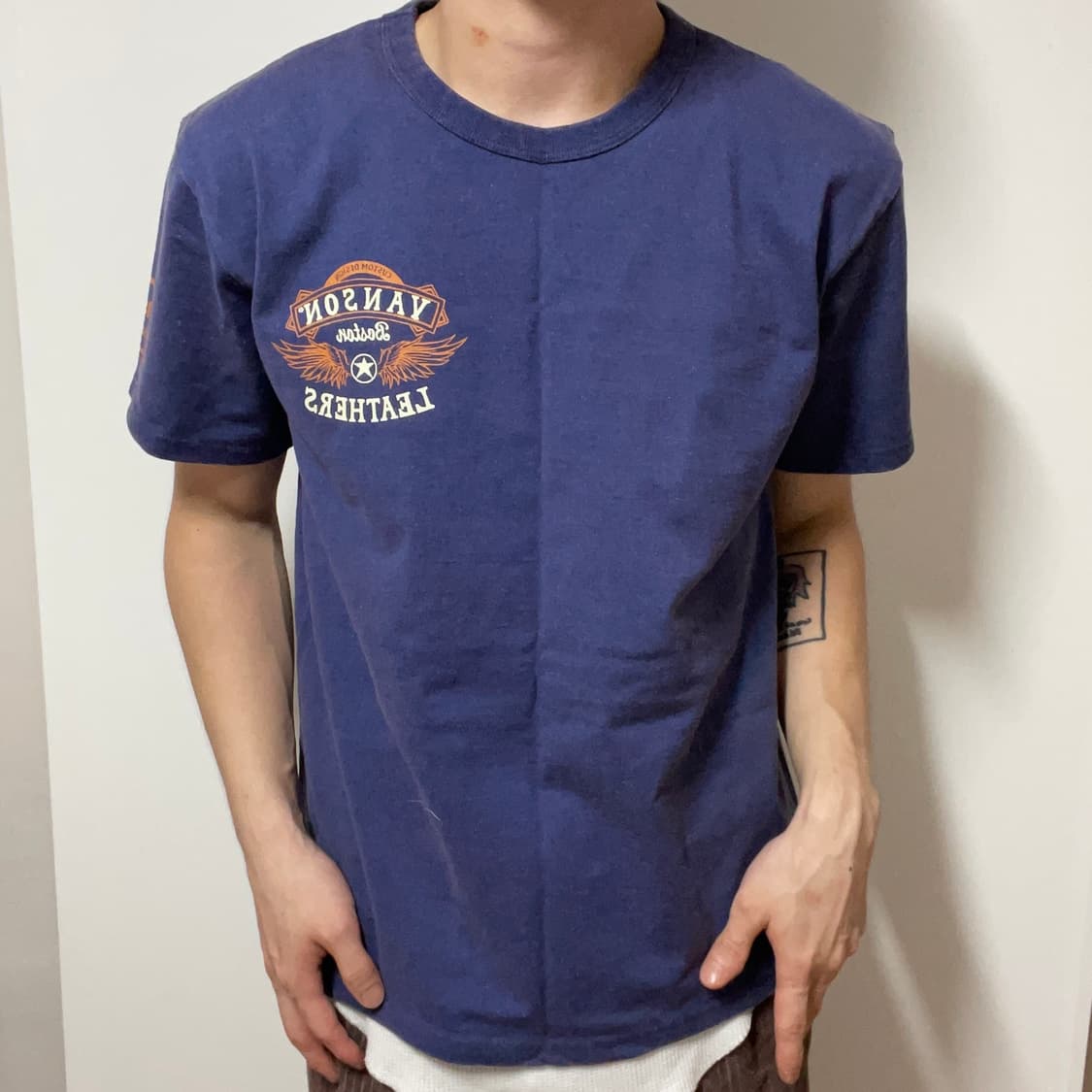 VANSON LEATHERS PUPLE SHORT SLEEVE 상품이미지2