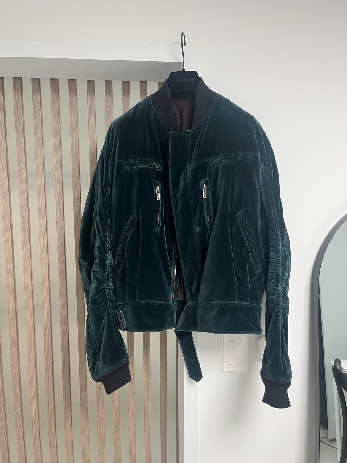 [S] 하이더아커만 15FW 그린벨벳 기모노 봄버 상품이미지1