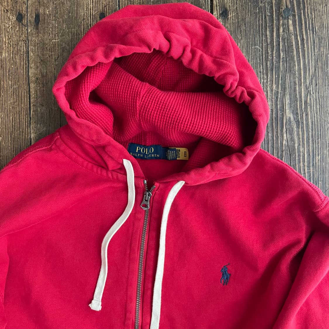 폴로 랄프로렌 레드 후드집업 상품이미지8