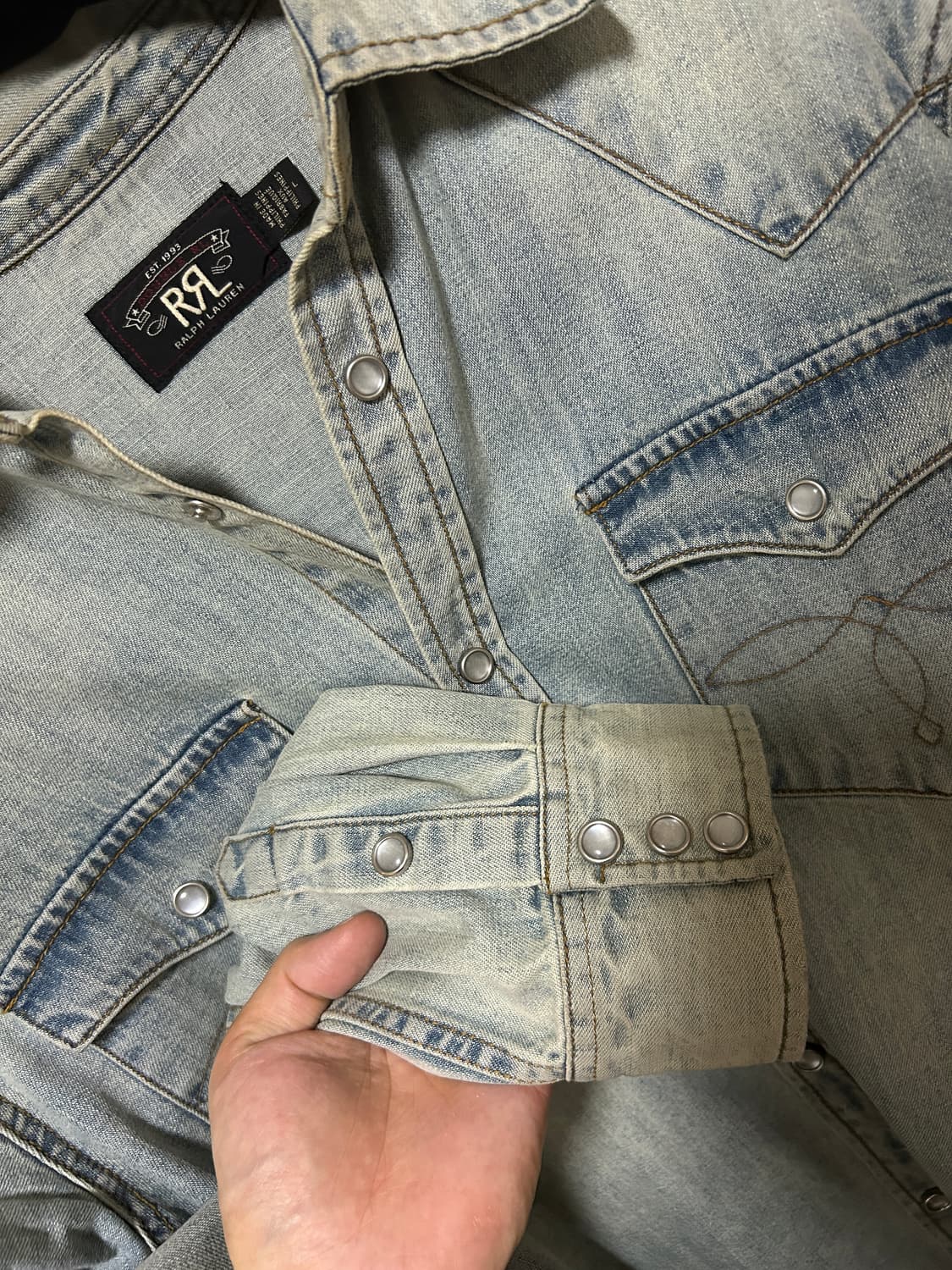 RRL 데님 웨스턴 셔츠 상품이미지5