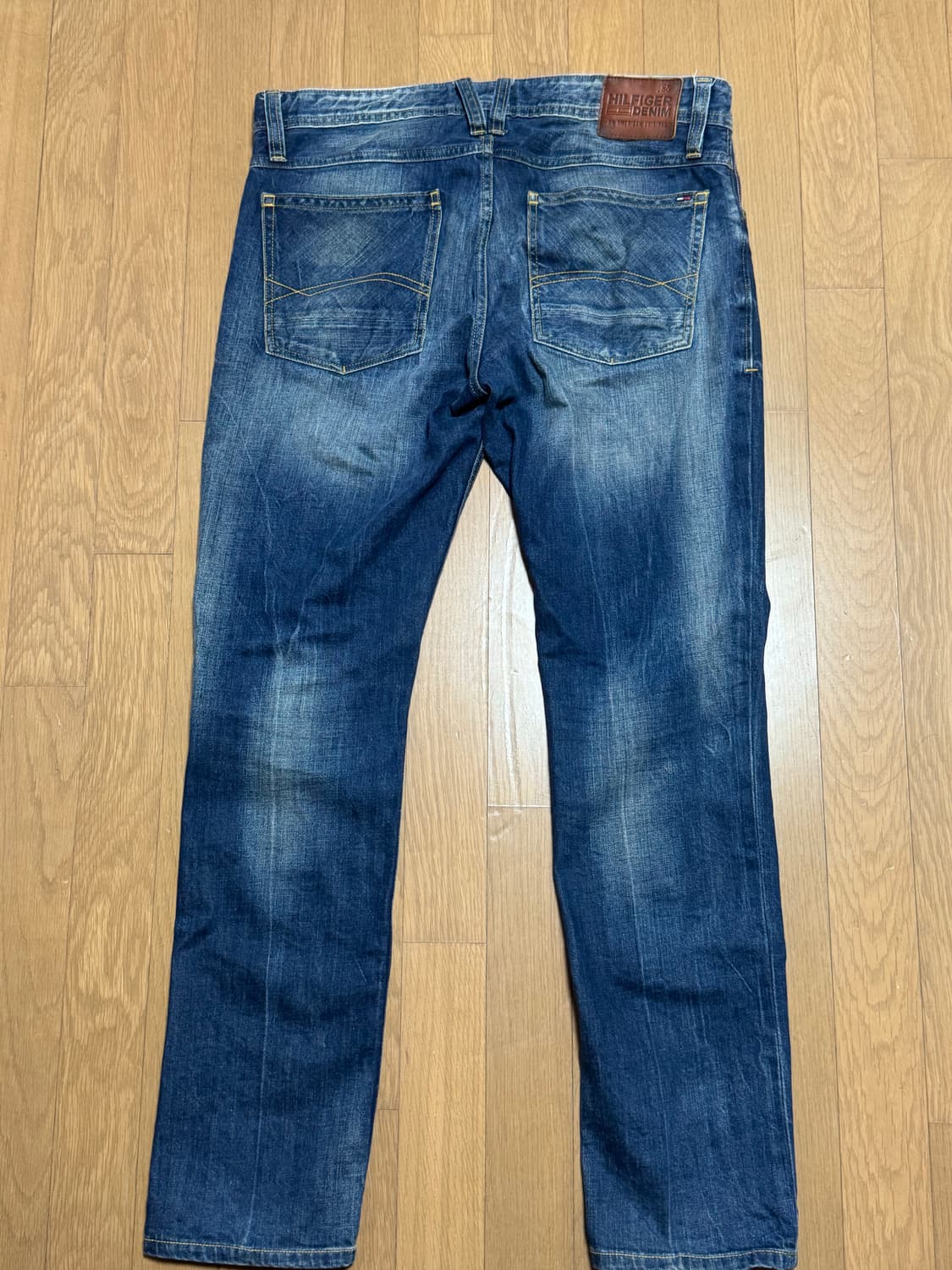 타미힐피거 진청 워싱 빈티지 데님 팬츠 상품이미지2