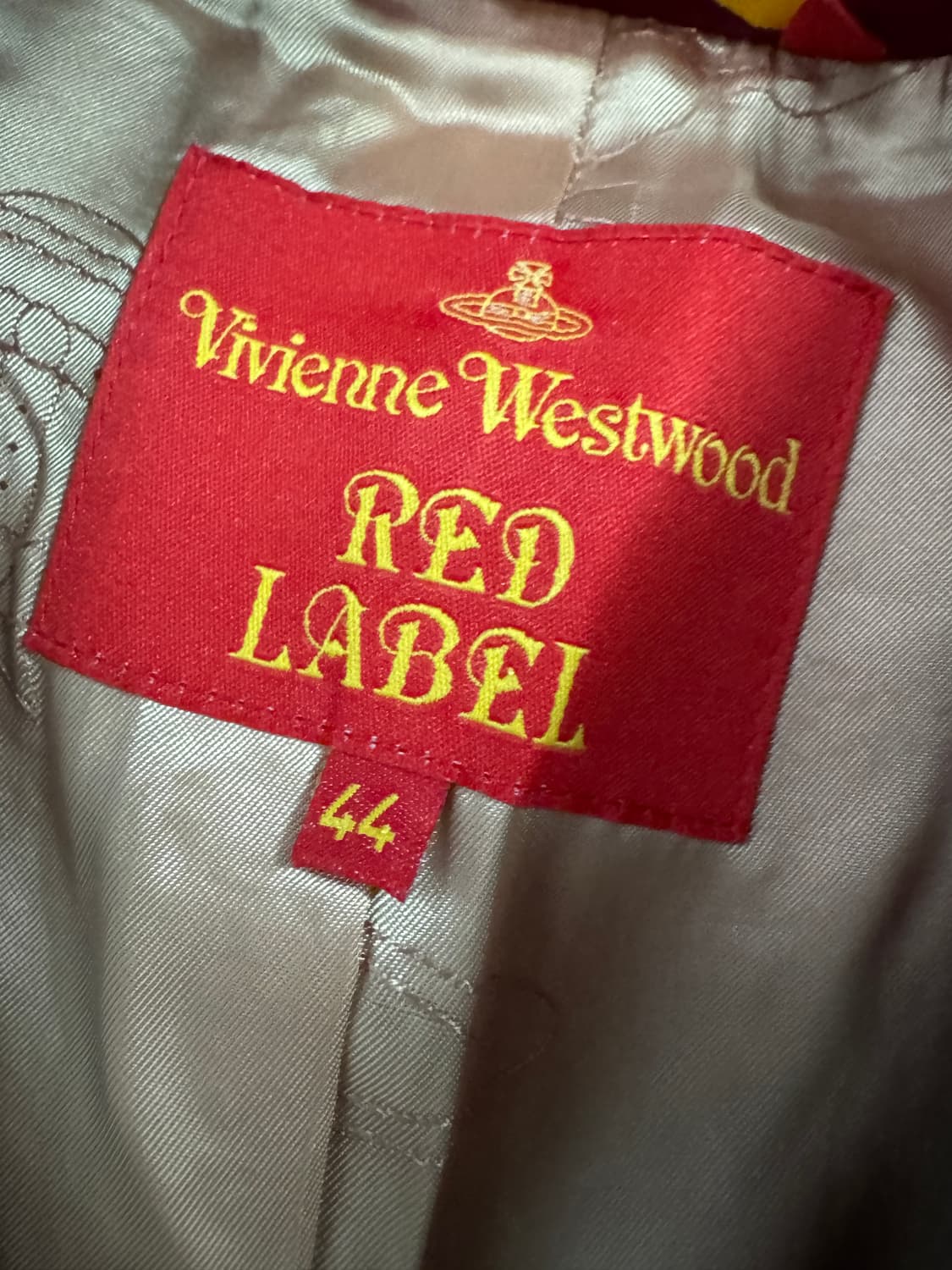 희귀!! 여성 비비안웨스트우드 레드라벨 더블 코트 44 레드 상품이미지4