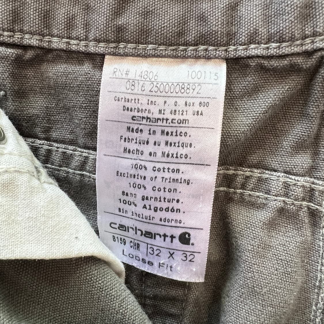 칼하트 카펜터 워크팬츠 루즈핏 CMR 상품이미지5