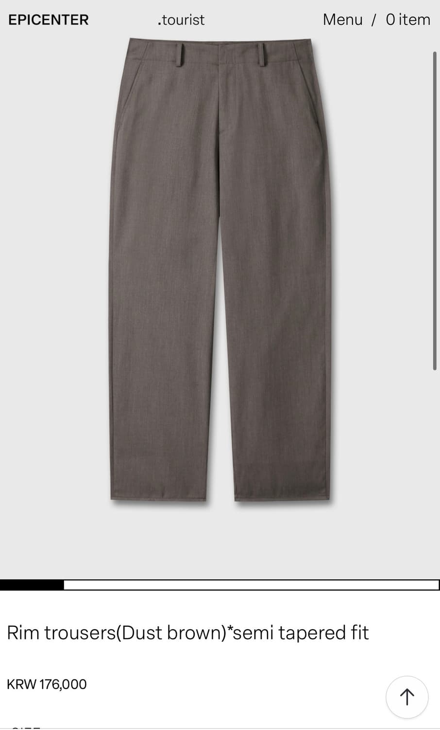 에피센터 투어리스트 림 트라우저 더스트 브라운 상품이미지1