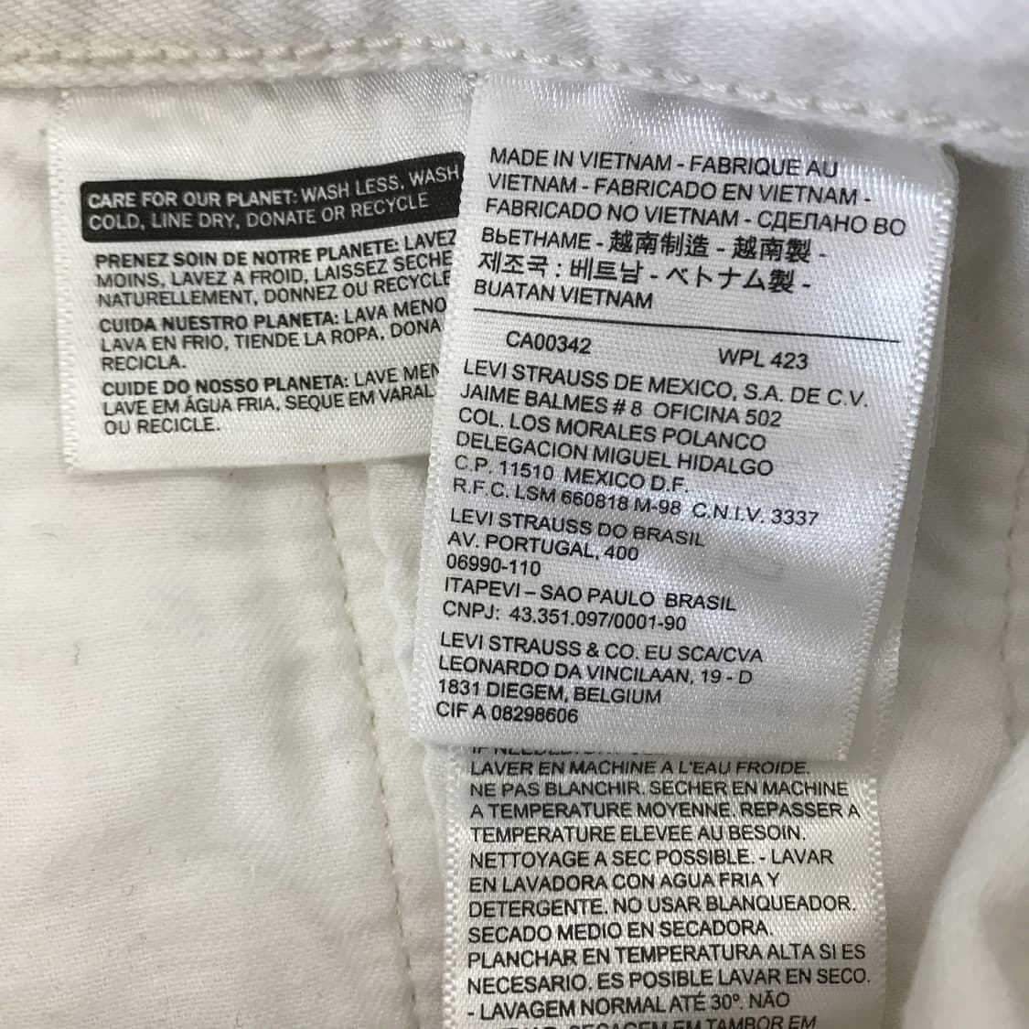 리바이스 501 CT cutoff 하프팬츠 화이트[28] 상품이미지5