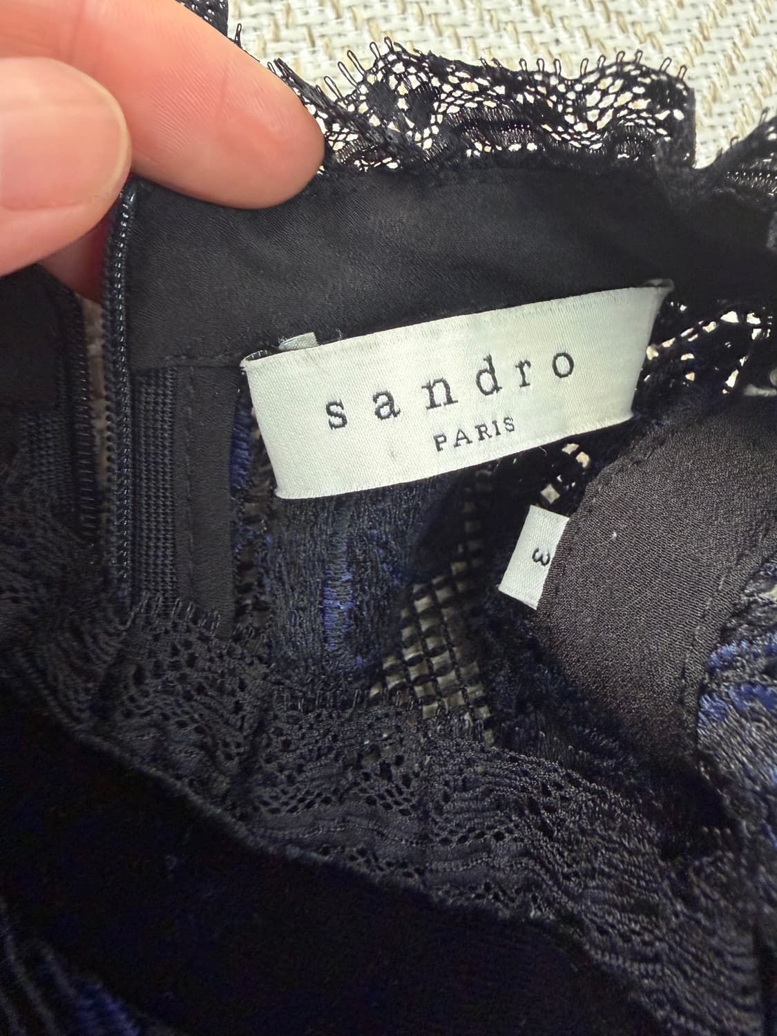 정품) 산드로 여성 레이스 플라워 원피스 3 상품이미지7