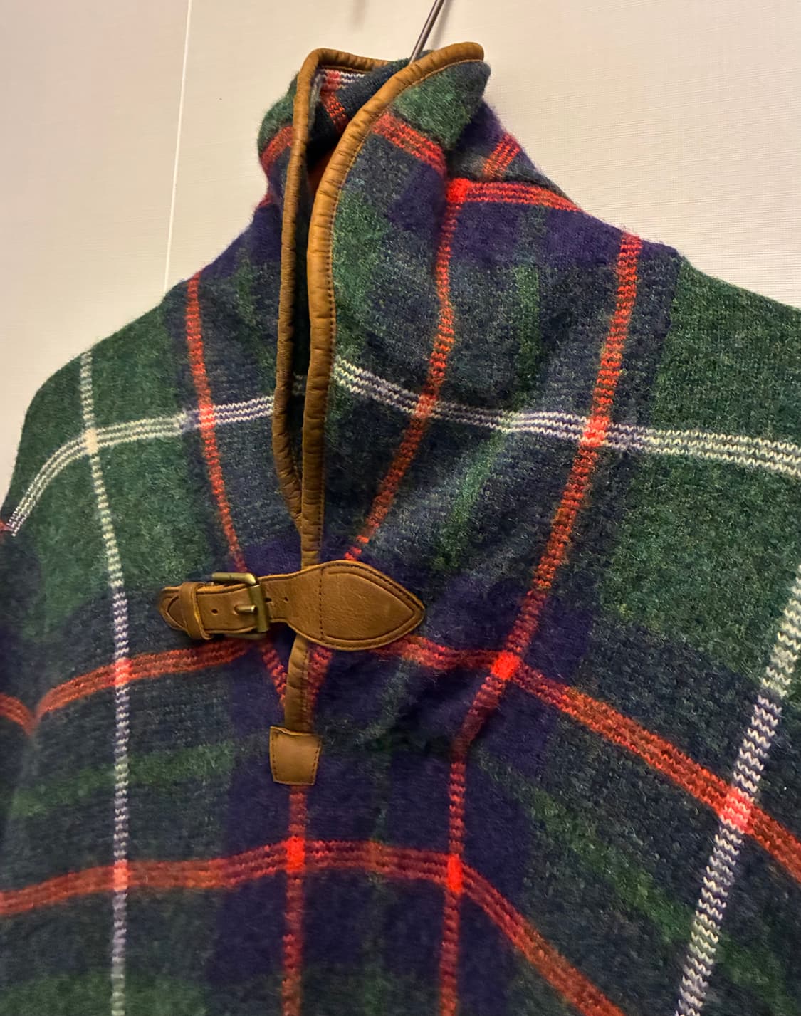 (M)폴로랄프로렌 울 타탄체크 엘보패치 레더 니트 스웨터 상품이미지4