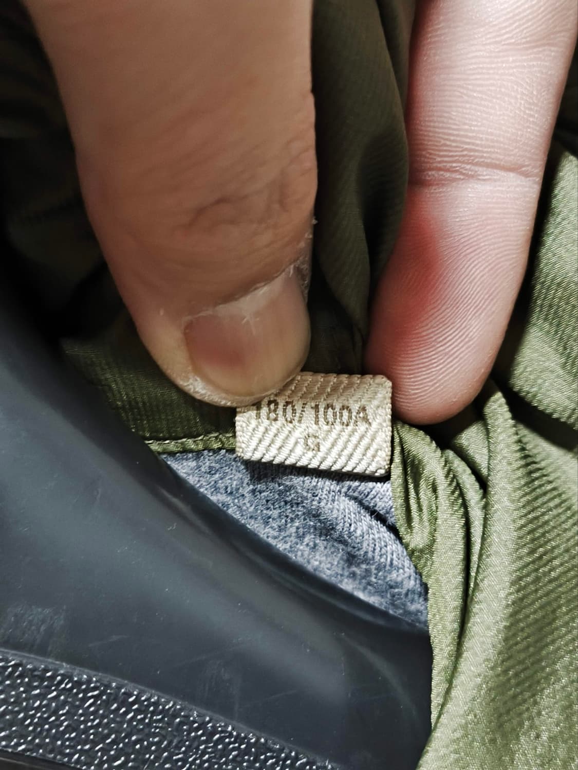 L 버버리 나일론 스트링 후드 야상 모즈코트 카키 상품이미지4