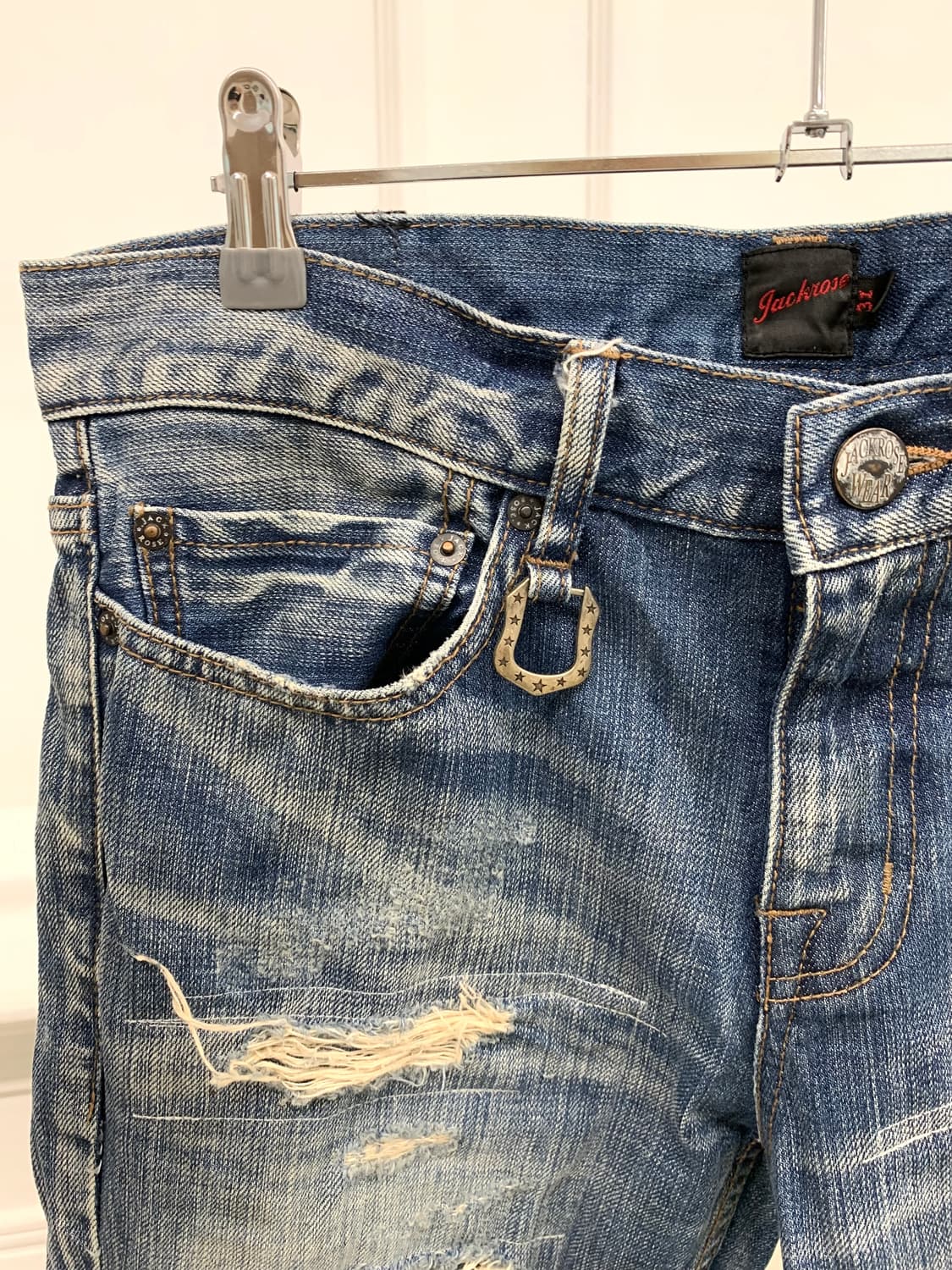 Jack Rose distressed cut denim pants   상품이미지5