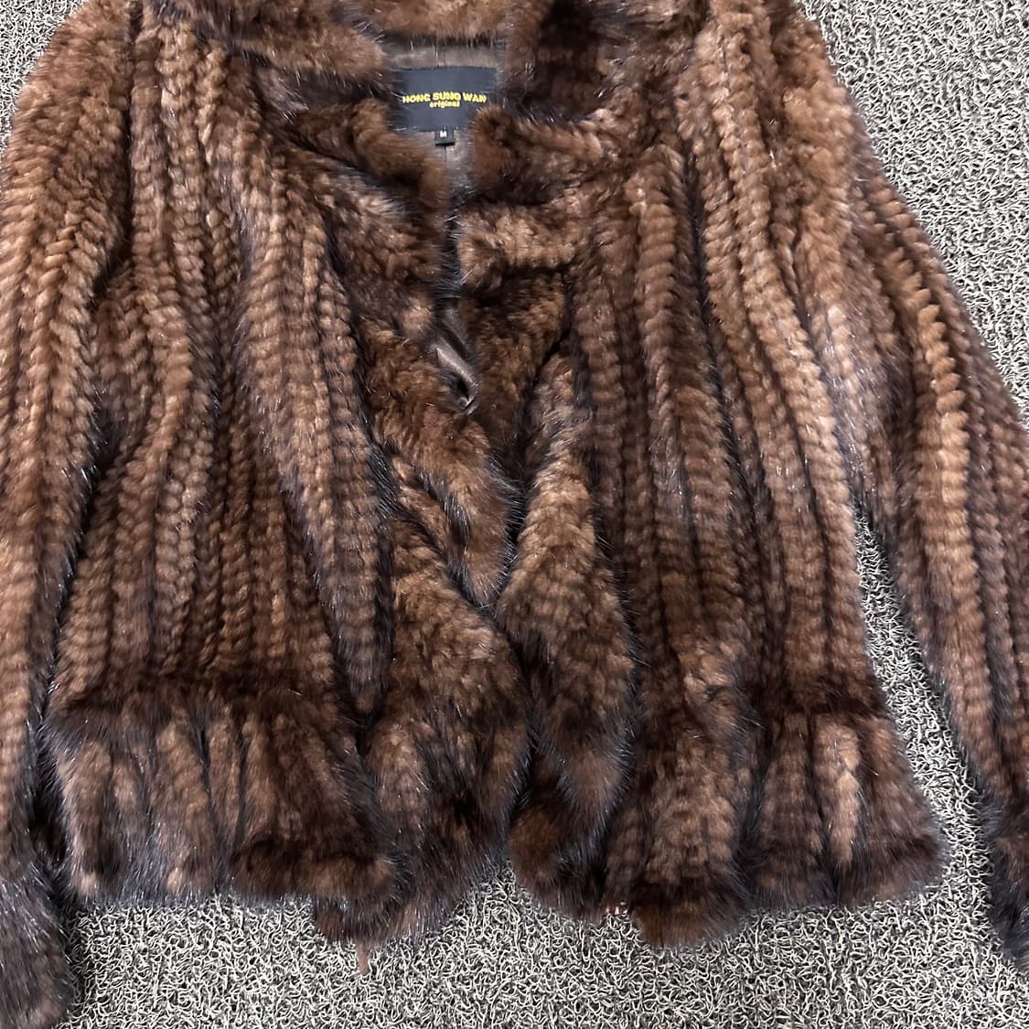 홍성완 오리지날 니팅 밍크 여성 자켓 M 상품이미지3