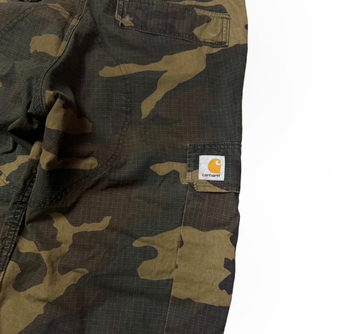 [32x32] 칼하트 WIP 더블니 카모 카고팬츠 상품이미지2