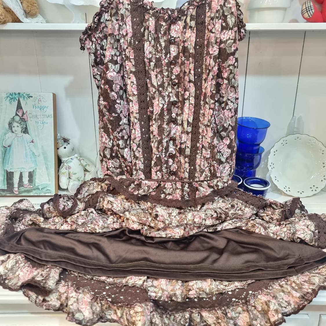 리즈리사 로즈레이스 초코플라워 캐미솔 원피스 상품이미지6