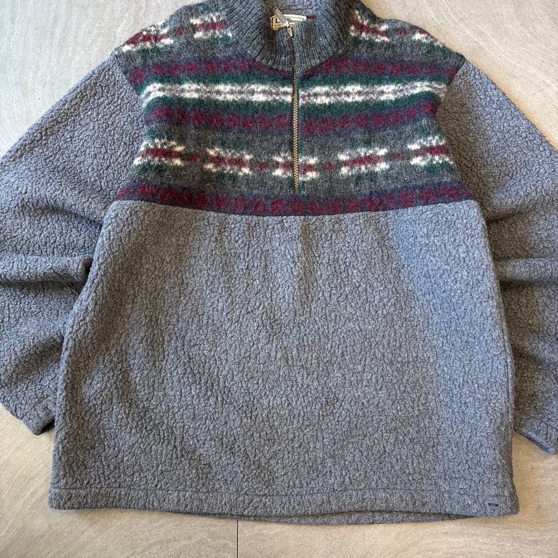 90s L.L.bean 90년대 미국 생산 엘엘빈 그레이 신칠라 풀오버  상품이미지4