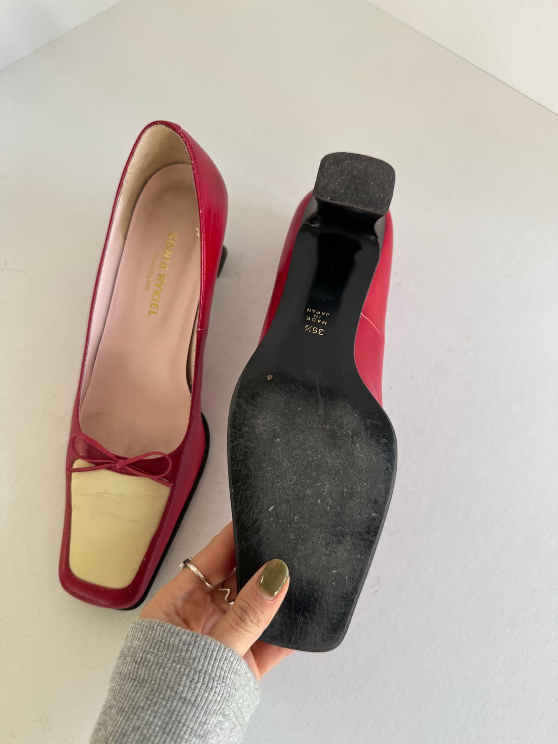 [Sonia Rykiel] 소니아 리키엘 리본 포인트 스퀘어 토 슈즈 상품이미지3