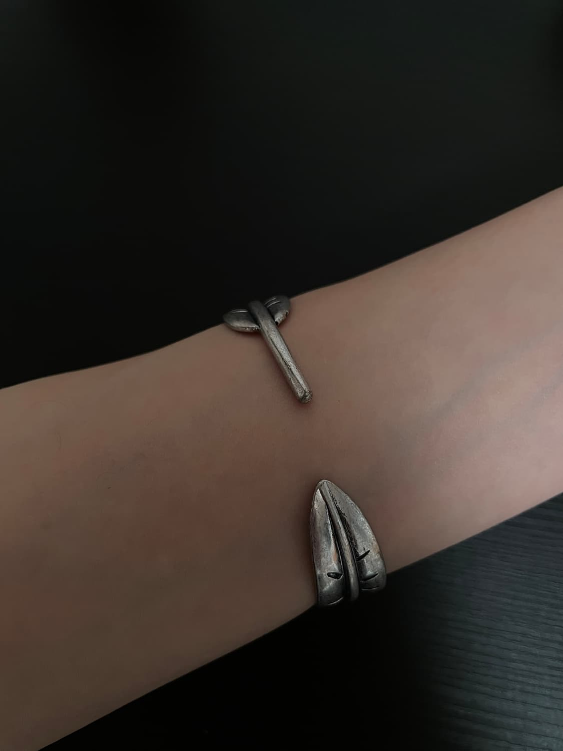 빈티지 오리엔탈 히피 깃털 실버 뱅글 상품이미지4