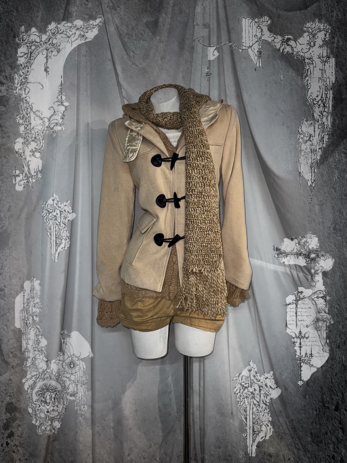 베이지브라운 오네갸루 라떼갸루 너에게닿기를 아야네깔 코디세트  상품이미지1