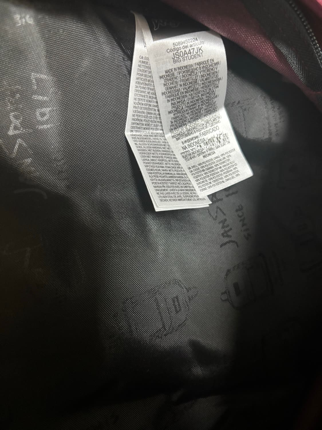 잔스포츠 백팩 버건디 상품이미지3