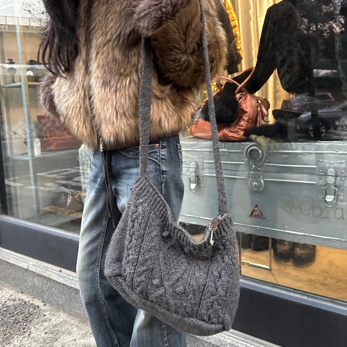 00s 빈티지 니트 크로스백 상품이미지7