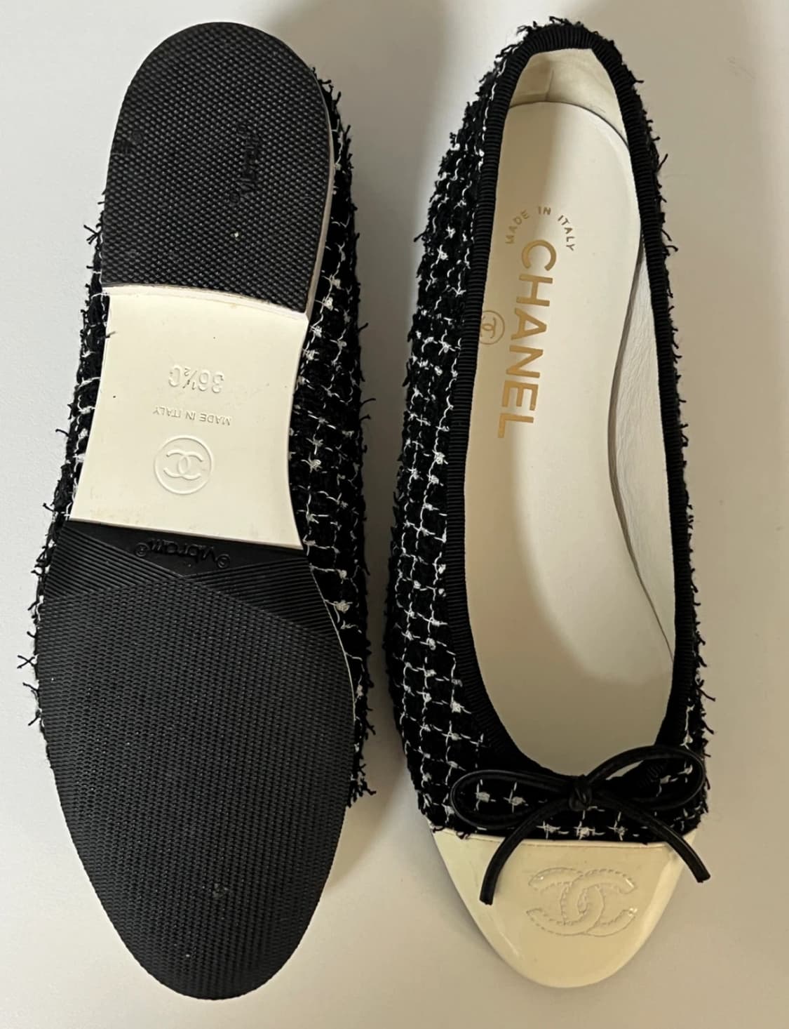 샤넬 트위드 발레리나 플랫슈즈 36.5(235) 상품이미지3