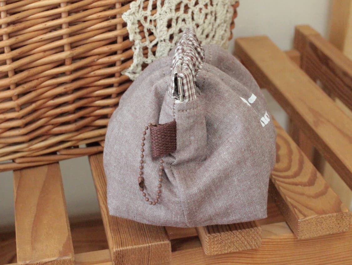 핸드메이드 브라운 바네 파우치 상품이미지3