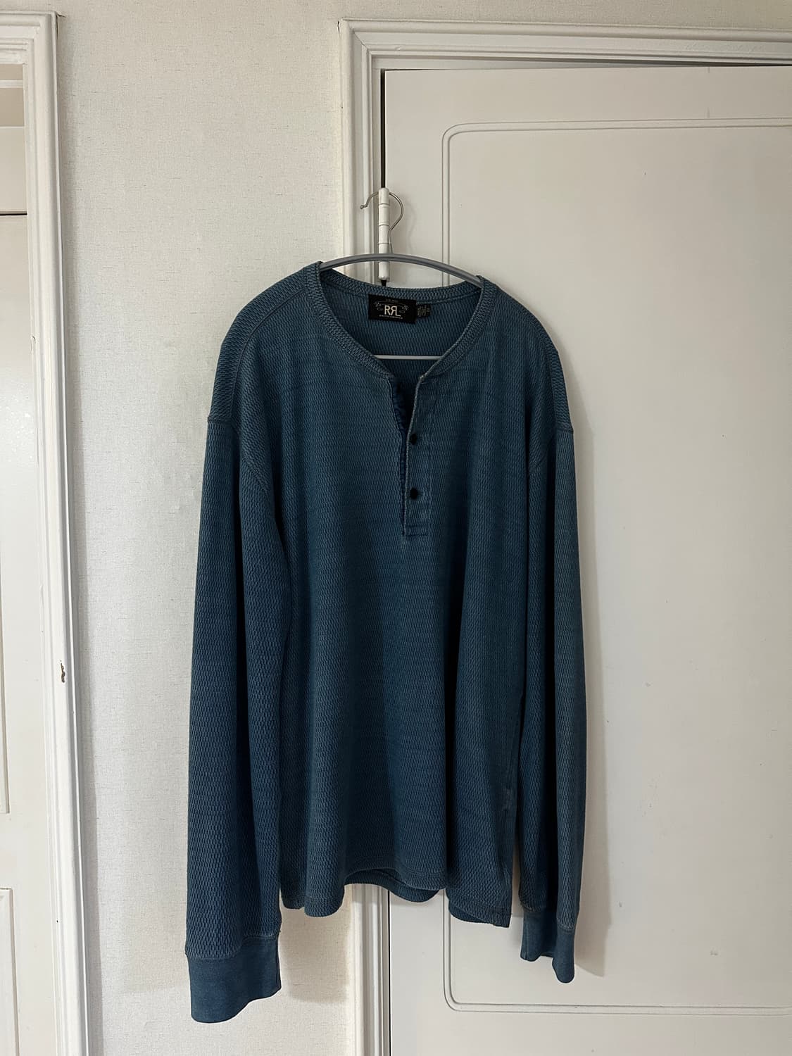 더블알엘 인디고 자카드 헨리넥 xl 상품이미지2