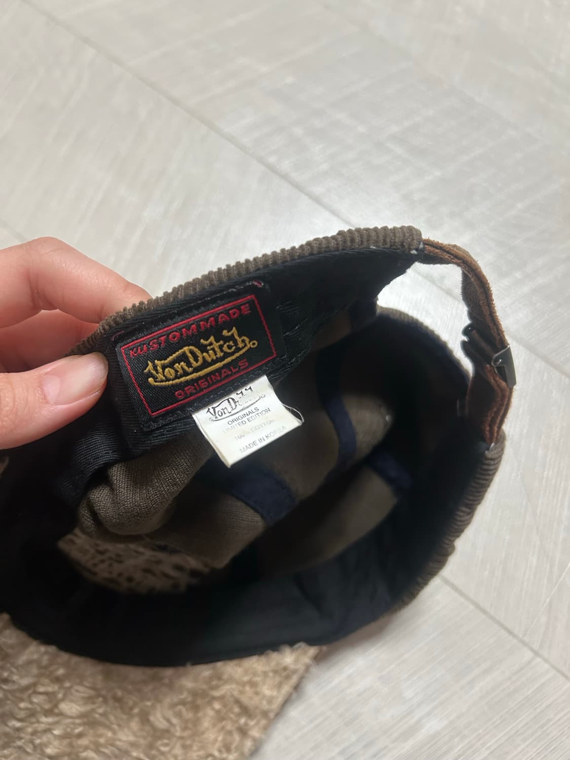 본더치 가죽 양털 볼캡 상품이미지3