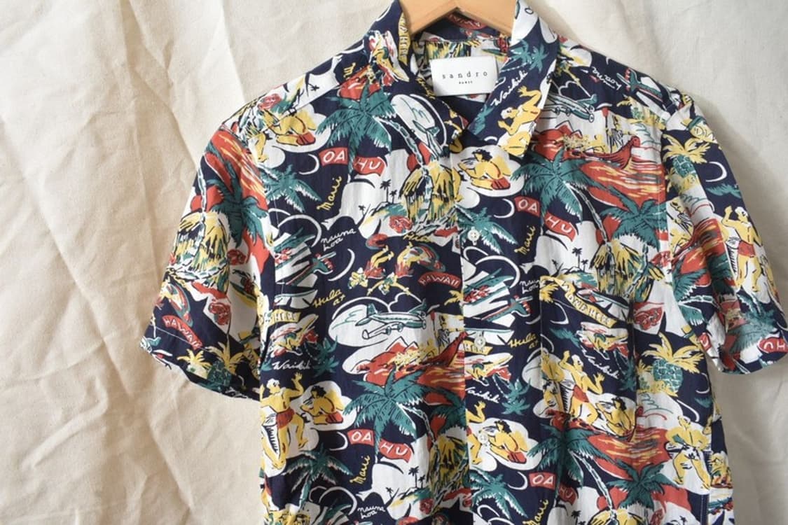 산드로 하와이안 셔츠 S M0373 상품이미지2