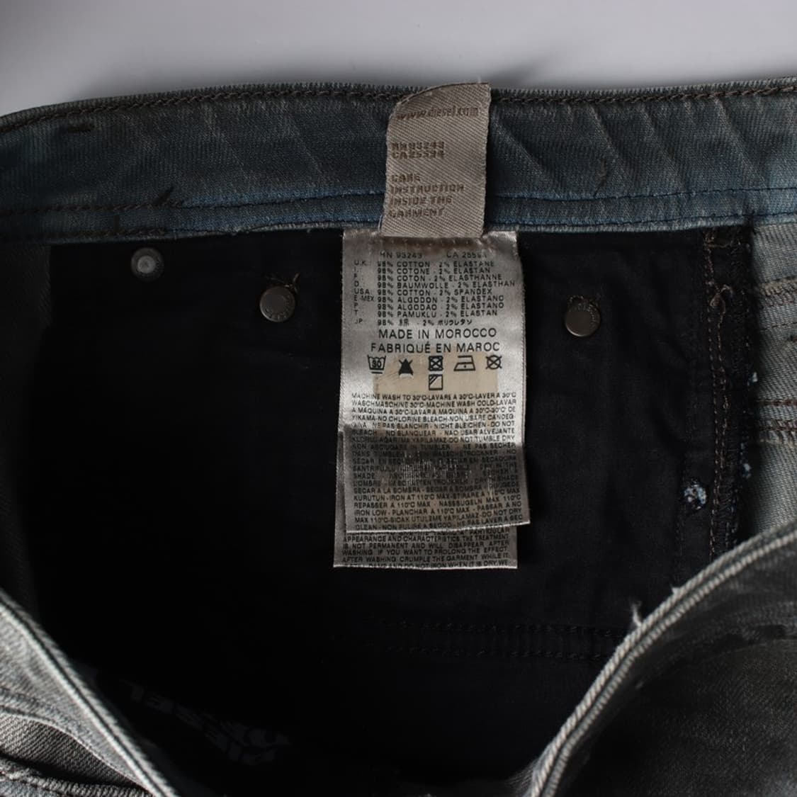 디젤 시오너 그레이 워싱 데님팬츠 30 상품이미지7
