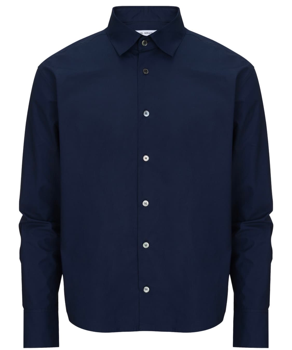 (1) LYJEL CONTOUR CROP SHIRT navy 상품이미지3