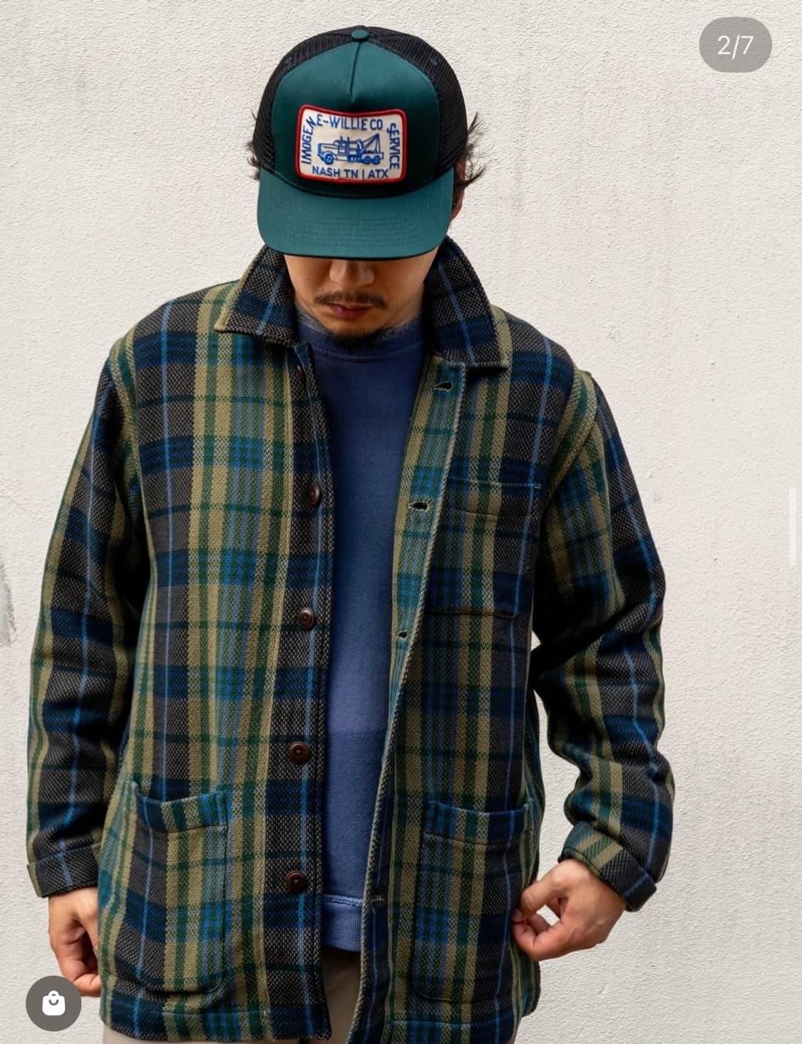 오리지널 마드라스 체크패턴 저켓 팝니다 상품이미지1