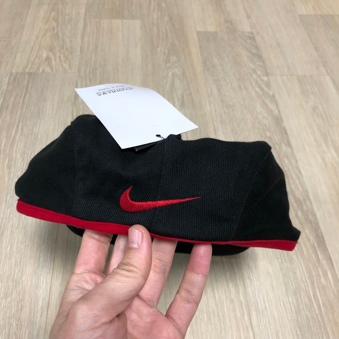 (L) 새상품 90's 나이키 NIKE 데드스탁 빈티지 트윌 베레모 블랙 상품이미지6