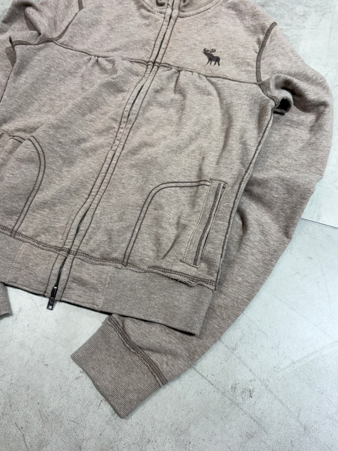 아베크롬비 모카 초코 브라운 집업 자켓 상품이미지5