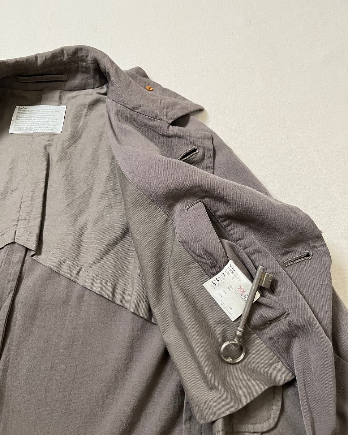 Kolor 컬러 컷오프 코트 트렌치코트 상품이미지6