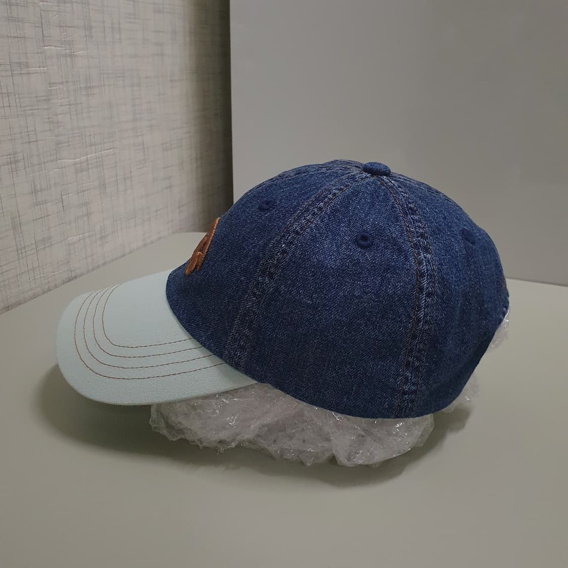 emis 이미스 신형 23FW 워시드 데님 볼캡 블루 민트 모자 상품이미지5