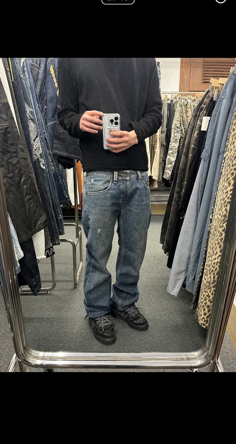 32) 디젤 빈티지 워싱 자수 데님팬츠 상품이미지2