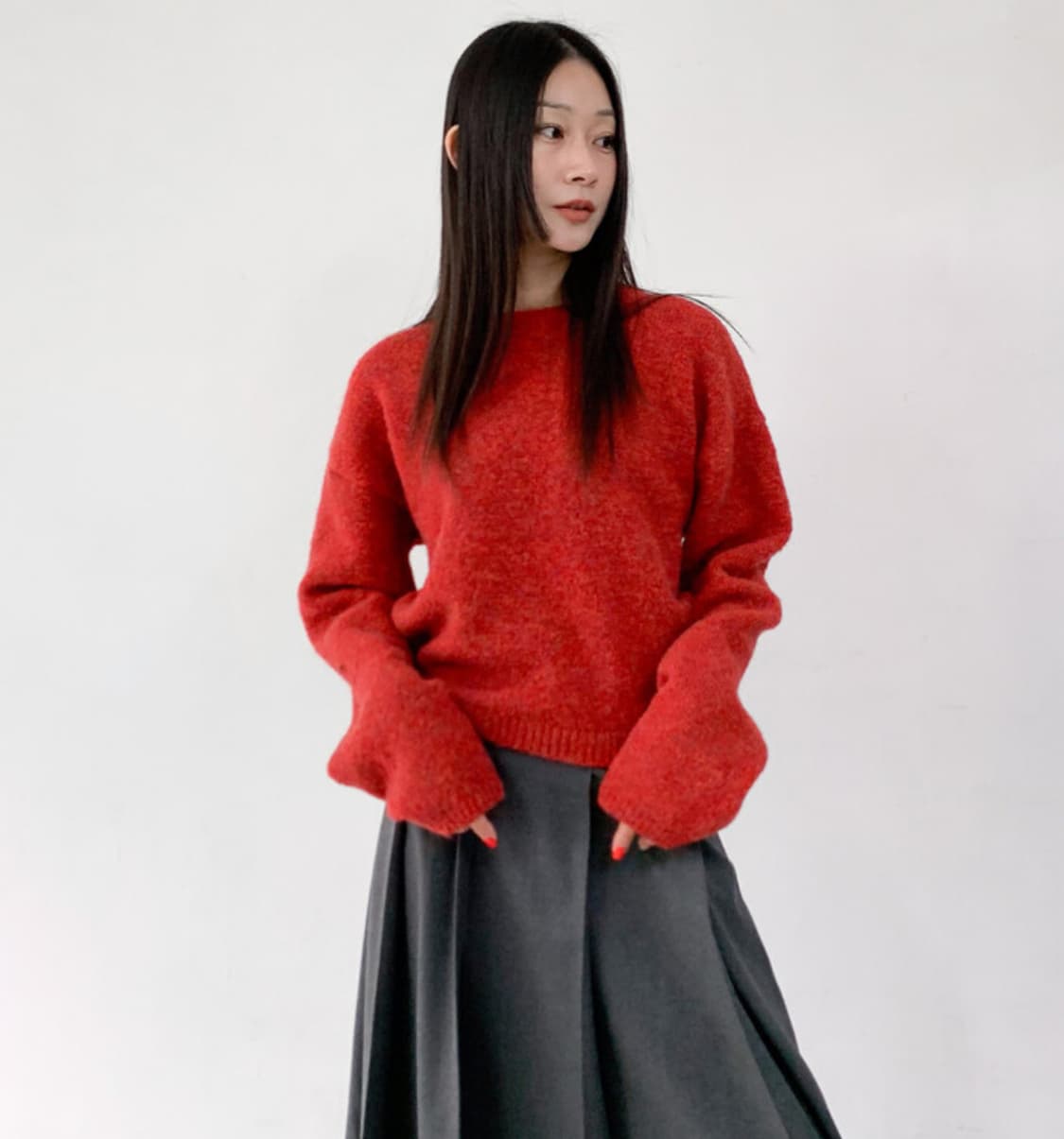 [rapture] 랩쳐 니트 MY DAY WOOL KNIT (red) 상품이미지1