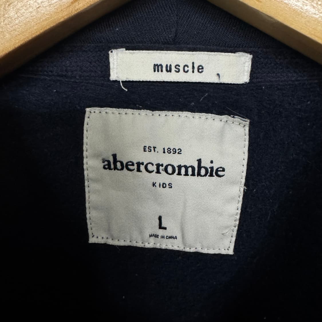 아베크롬비 사이드 로고 후드집업 상품이미지3