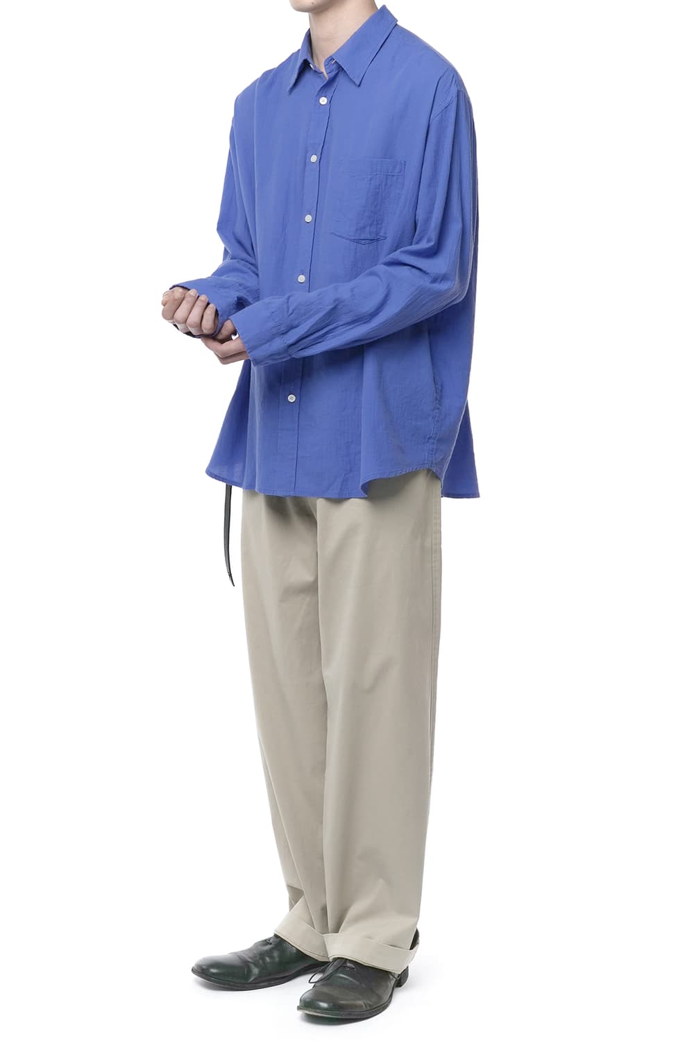 [2] 이얼즈어고 헴프 코튼 포이카 셔츠 블루 yrs 상품이미지1