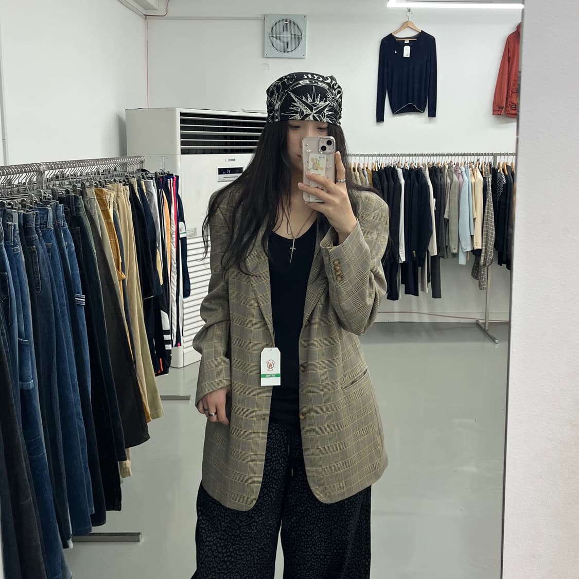 브록스 체크 패턴 울 자켓 상품이미지2