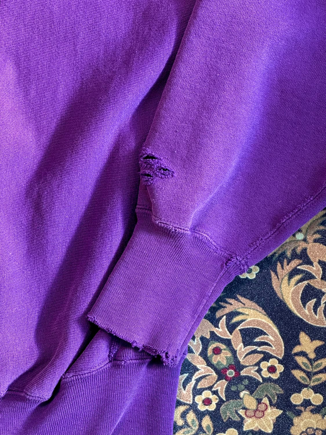 90s 챔피온 리버스위브 퍼플 솔리드 스웻셔츠 상품이미지3