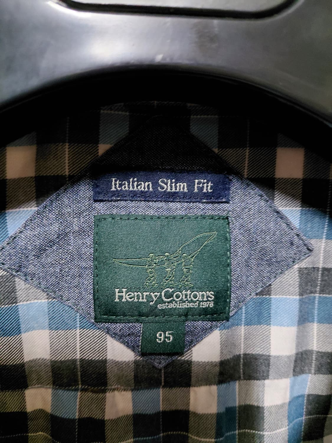[헨리코튼]코튼 체크 셔츠 95사이즈  상품이미지4