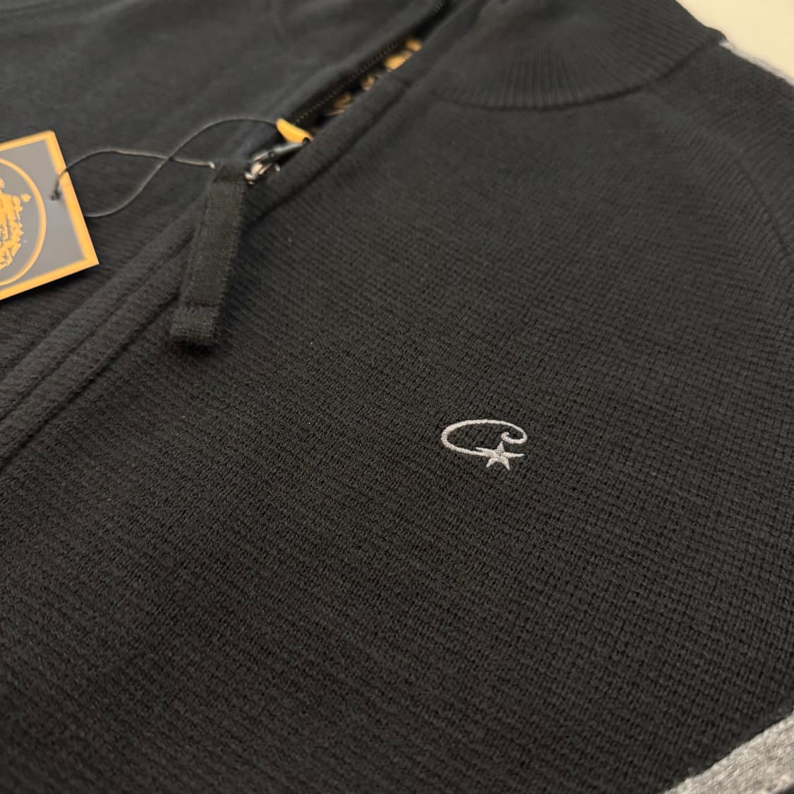 (당일발송) 코르테이즈 VVS 니트집업 블랙 상품이미지3