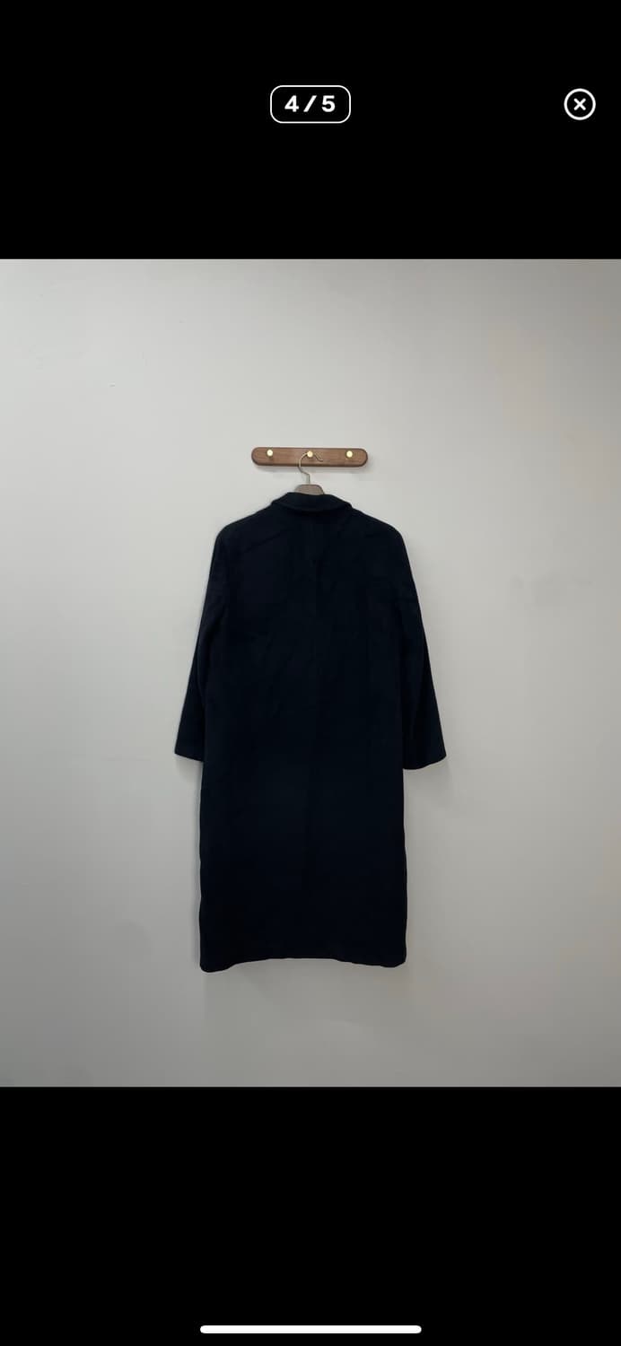 타임 울 블랙 롱코트 A3132 상품이미지4