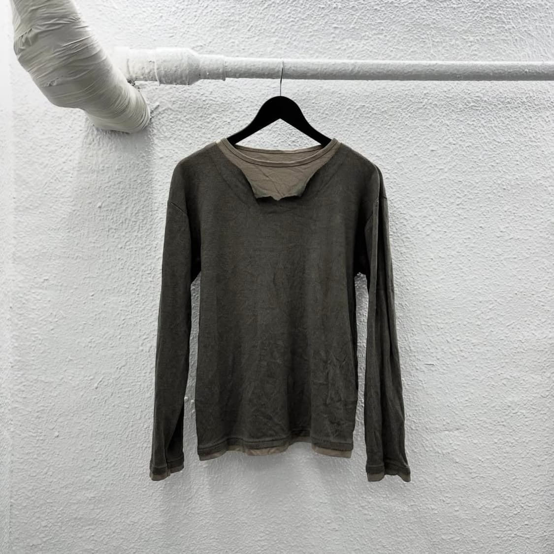 khaki layered grunge longsleeve  상품이미지3